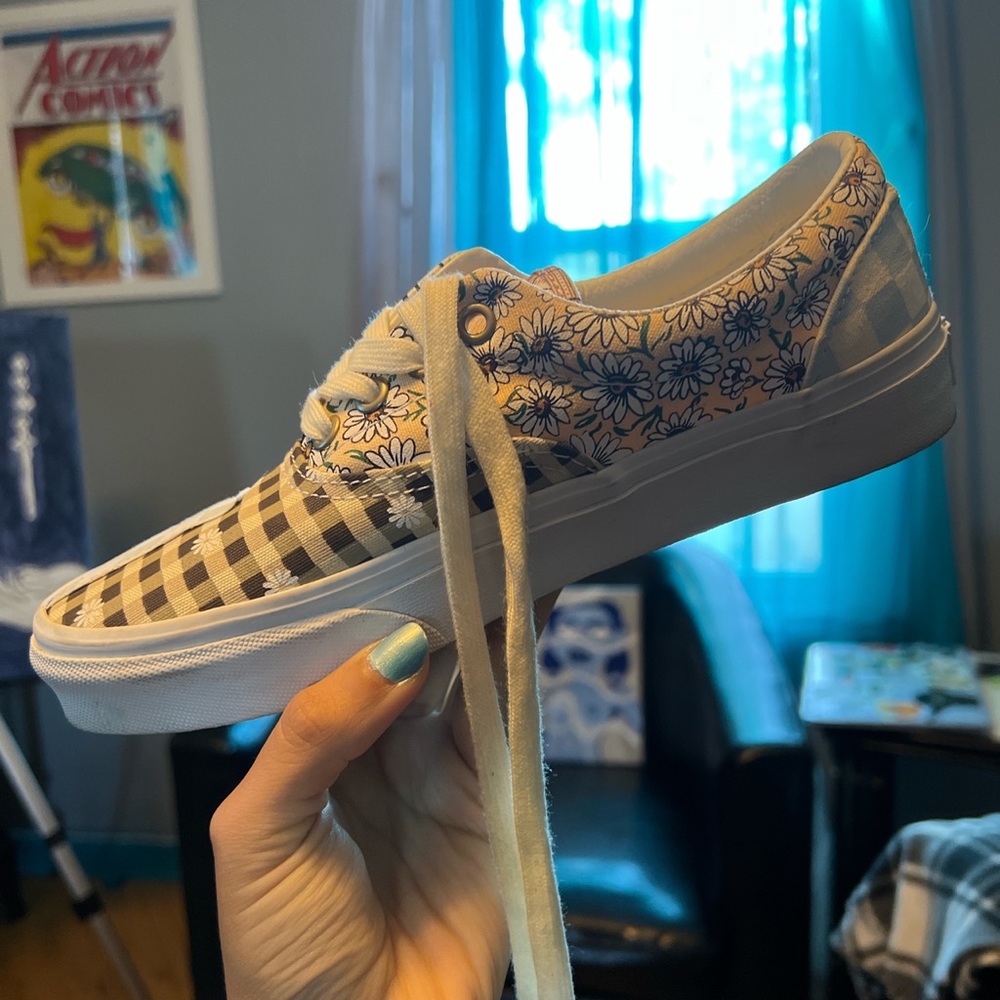 Authentic floral patchwork vans